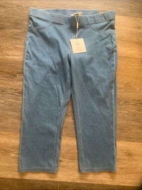 Zac & Rachel Light Blue Cropped Pull-On Jeans